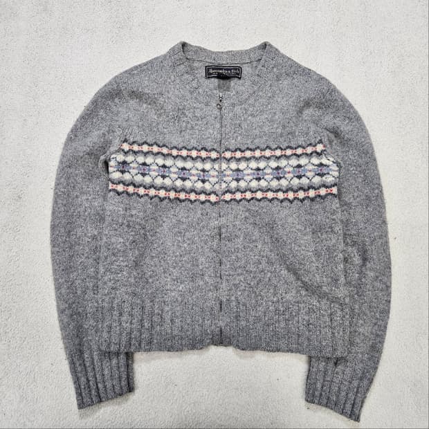 아베크롬비 페어아일 니트 집업 L