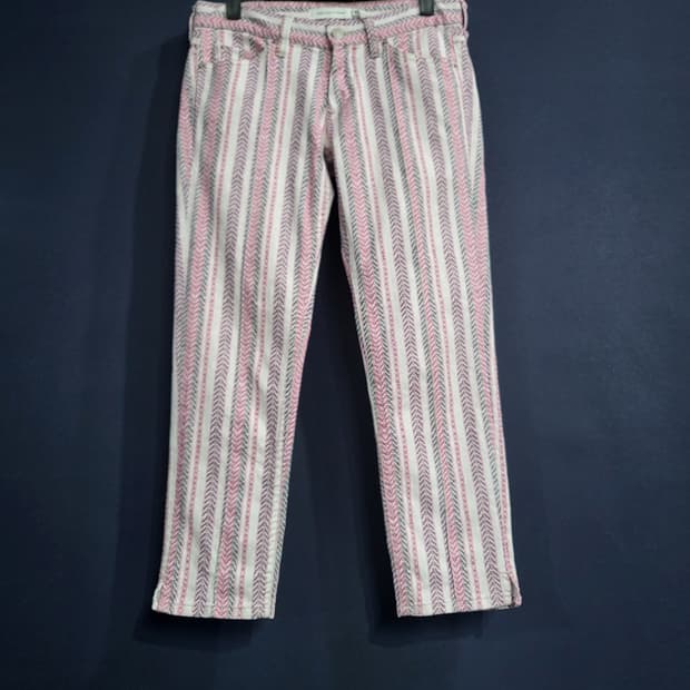 이자벨마랑 에뚜왈 패턴 크롭 스키니진