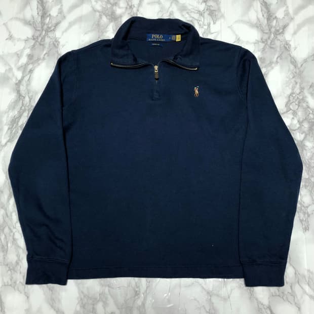 폴로 랄프로렌 반집업 니트 거의새거 여성용