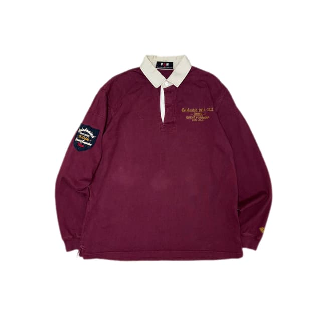 Van Jac rugby shirt Burgundy 