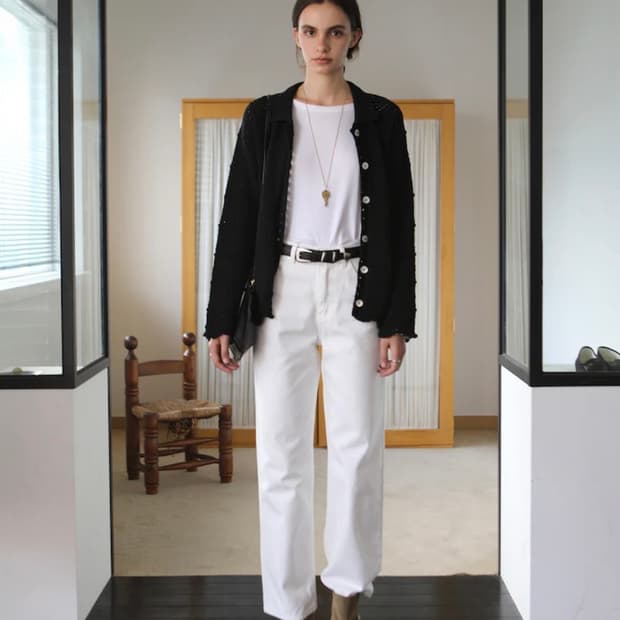 hmode 에이치모드 코튼 크로쉐 가디건