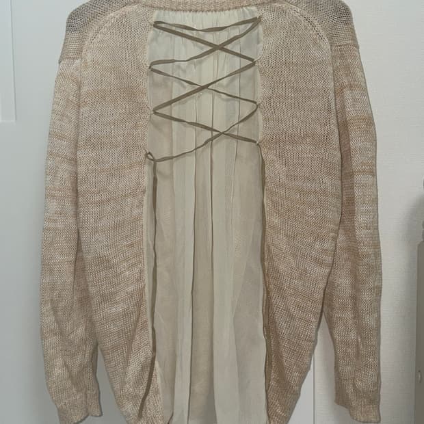 백리본 포인트 레이스 페어리 가디건