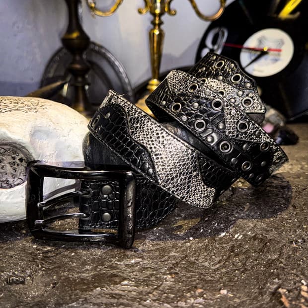 Doublefocus – Leather patchwork belt
