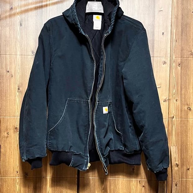 칼하트  j140 후드 집업 블랙 L