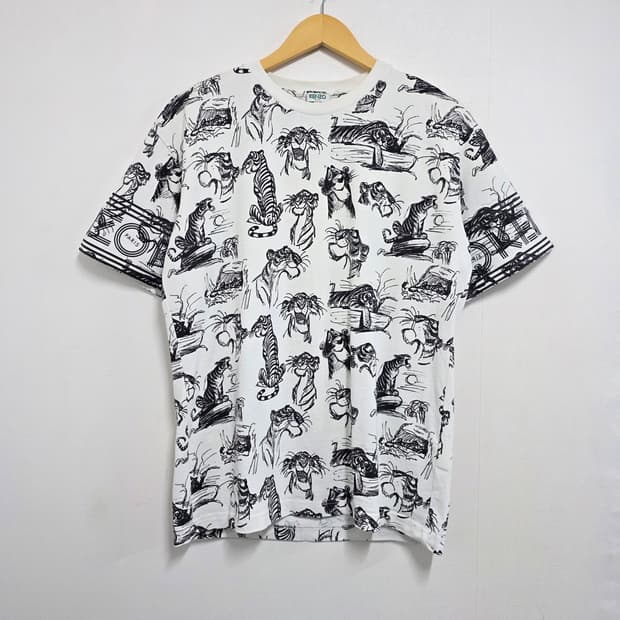 M) KENZO 겐조 디즈니 타이거 풀프린팅 반팔티셔츠 95-100