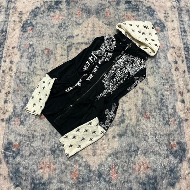 Glitz 00s rare cross gimmick hoodie 