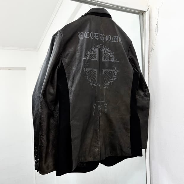 이사무 카타야마 백래쉬 울 카우하이드 블레이저 자켓