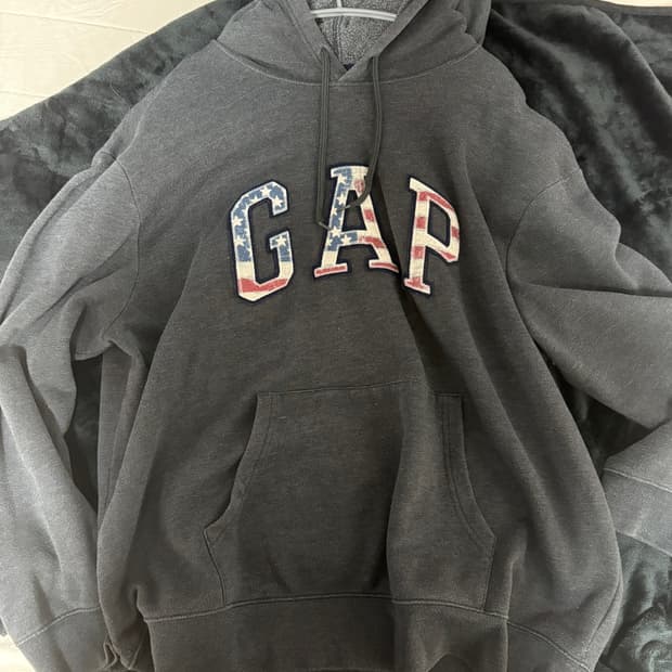 갭 gap 성조기 후드티