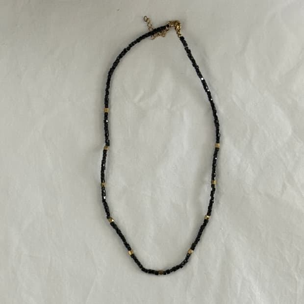 블랙 오닉스 체인 목걸이