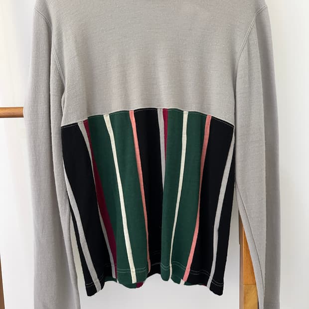 꼼데가르송 옴므 스트라이프 울 니트