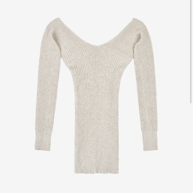 리포스 골지워머니트 베이지 M