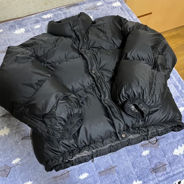 [4] 24FW 폴리테루 유즈드 스냅 다운 푸퍼 패딩 / Black