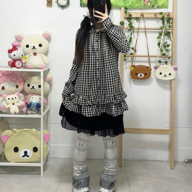 ꒰ঌ 체크 블랙 냥이 🐈‍⬛ 세트 ໒꒱