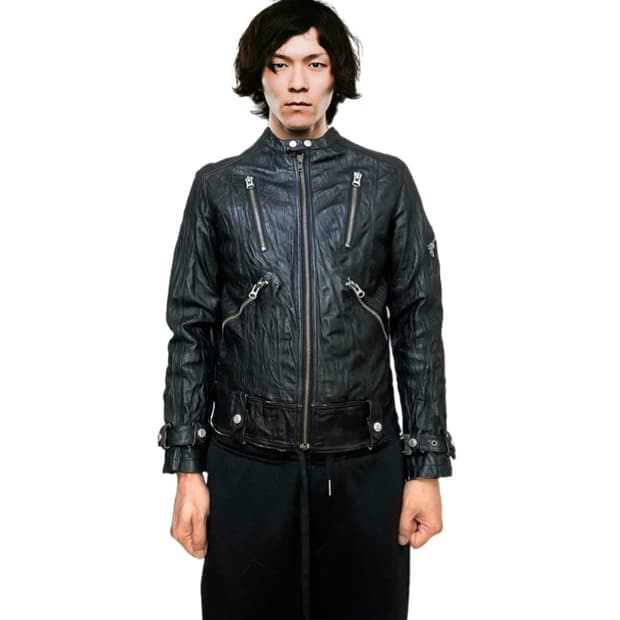 Revolution 피그가죽 멀티포켓 바이커자켓