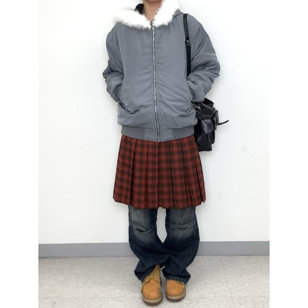 빈티지 그레이 MA-1 블루종 자켓