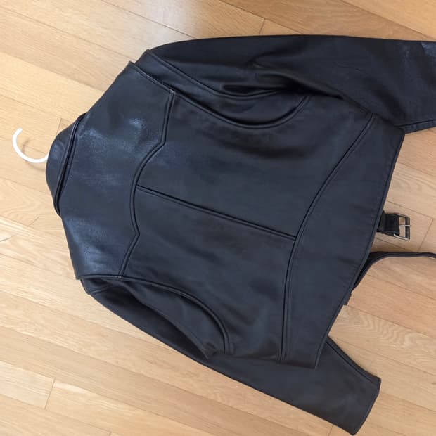 통가죽 더블 라이더 자켓