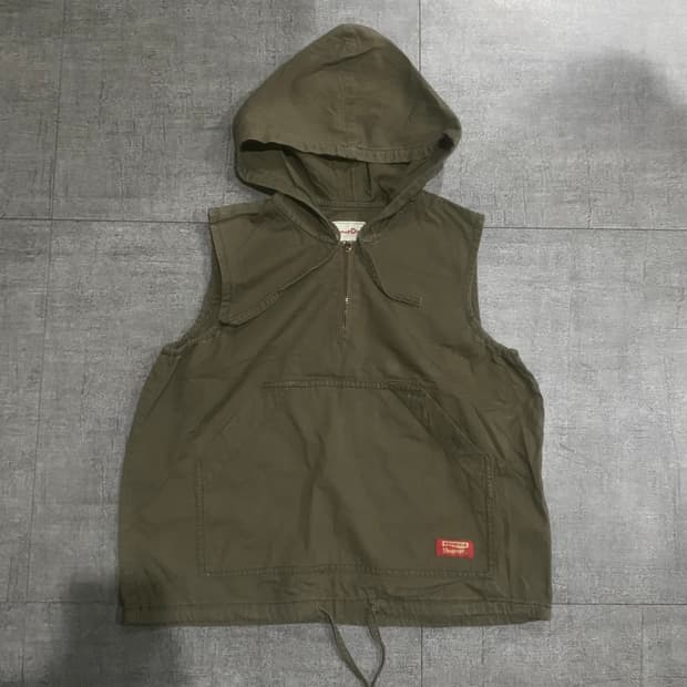 일본빈티지 Bonnedia 올드스쿨아메카지 혁오풍 후드베스트조끼