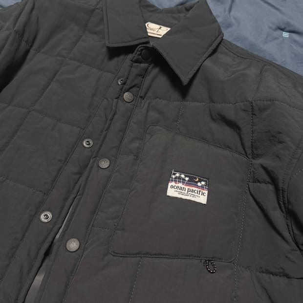 오션퍼시픽 퀼팅 가디건 자켓 차콜