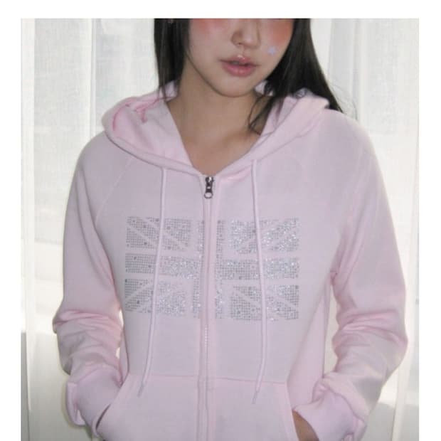 히피디피 핑크 후드집업