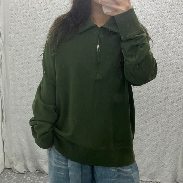 코스 COS 릴렉스 반집업 스웻셔츠 맨투맨 105 C06322