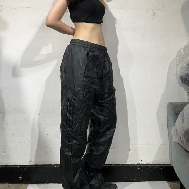 아디다스 블랙 삼선 트레이닝 팬츠 L