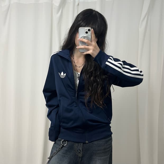 Adidas navy Firebird jersey
