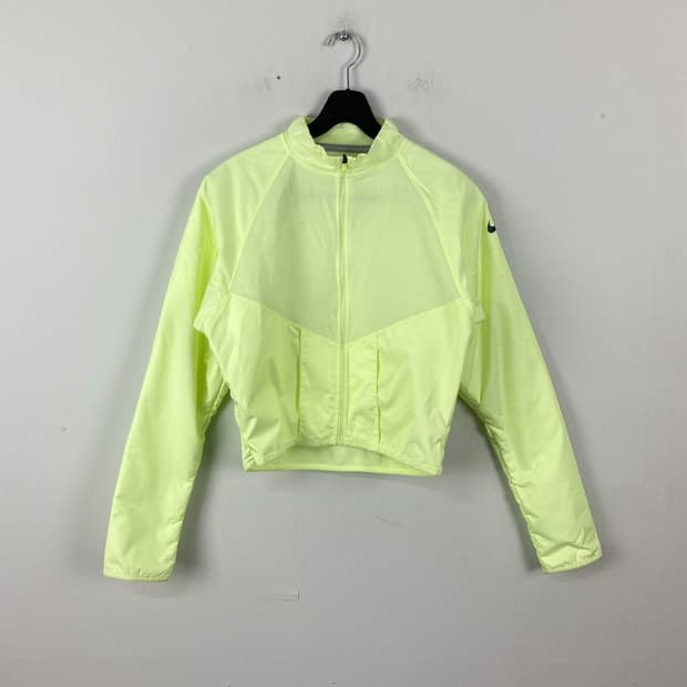 나이키 러닝 디비전 형광 크롭집업 자켓 S <542>