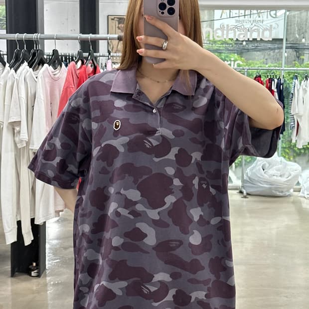 베이프 컬러카모 사루 Pk반팔티 