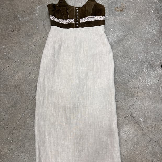 Distler Original 트라흐텐 리넨 컨트리 하우스 드레스