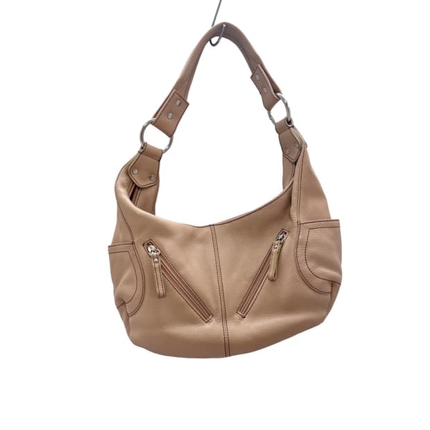 베이지 매니악 탑 핸들 숄더백