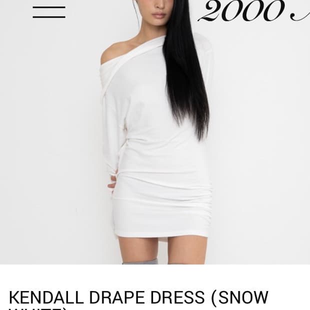 2000KENDALL DRAPE DRESS