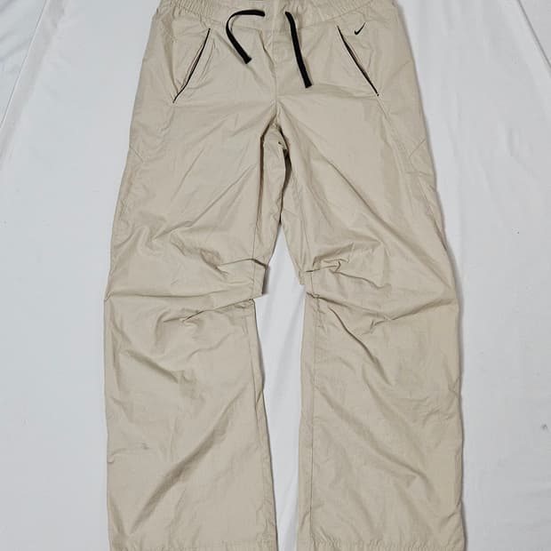 00s 나이키 블랙스우시 우븐 트랙팬츠 바지 올드스쿨 빈티지 베이지 여성