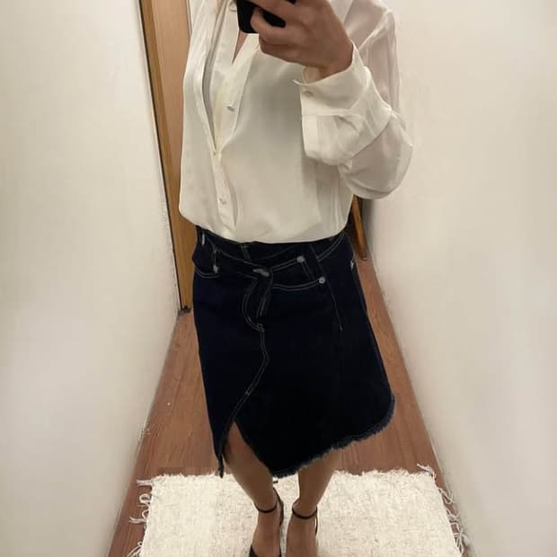 3.1 필립림 실크 카라 셔츠 블라우스 히든 버튼 디테일 아이보리