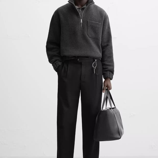 자라 다크 그레이 하프집업 리에르맛