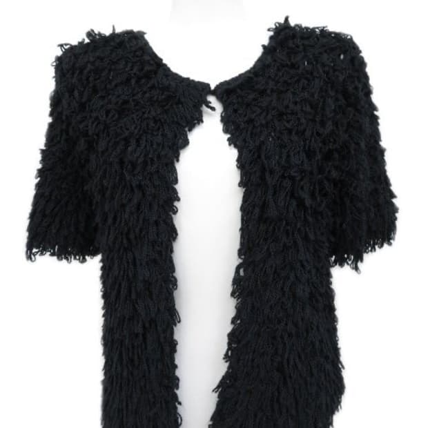 max mara silk fur half cardigan
