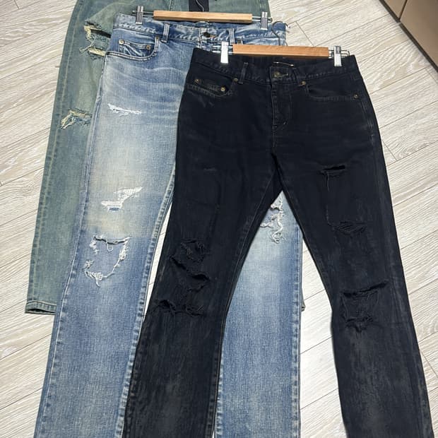 생로랑 에디슬리먼 14,15,16 시즌 데님 팬츠