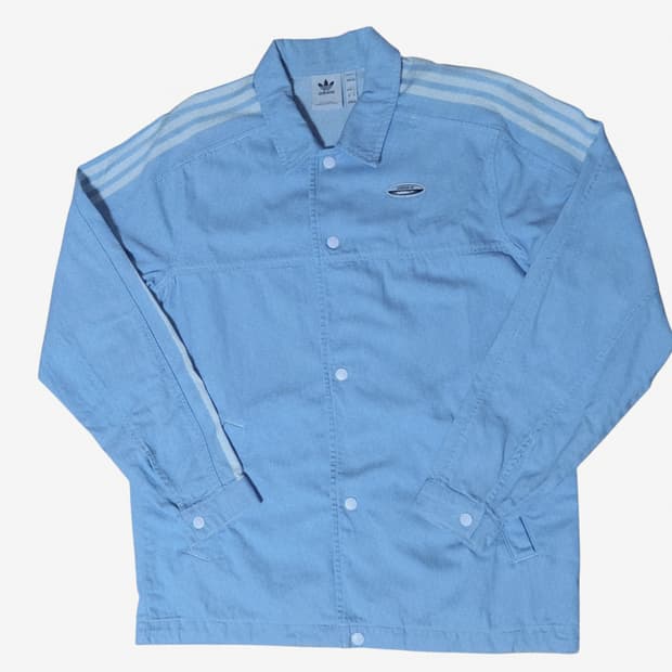 ADIDAS 데님 코치 져지 자켓