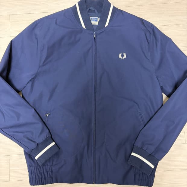 프레드페리 테니스 보머 자켓 네이비