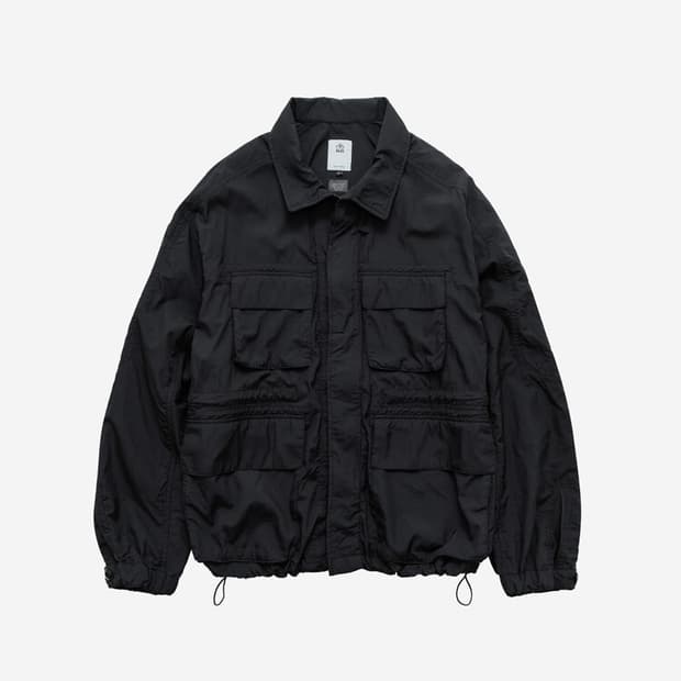 (4)폴리테루 나일론 필드 자켓 블랙