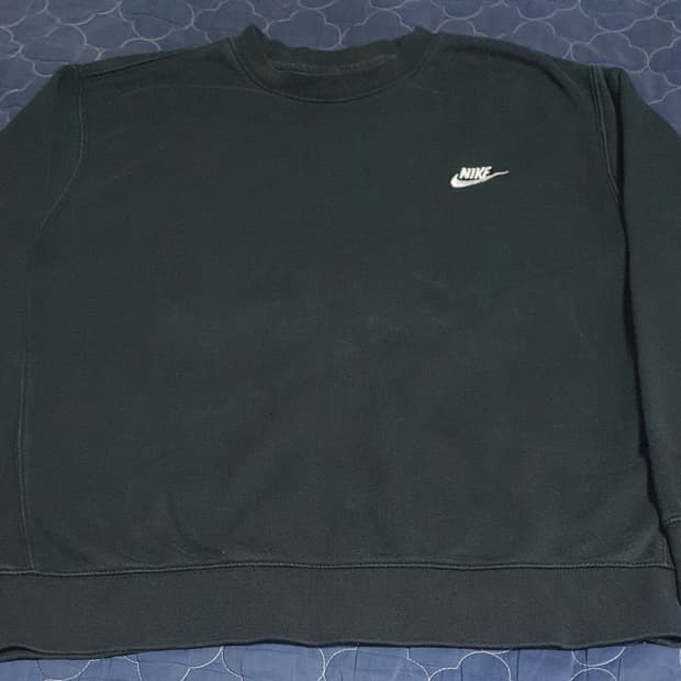 나이키 클럽 기모 긴팔 티셔츠 블랙 (2XL)