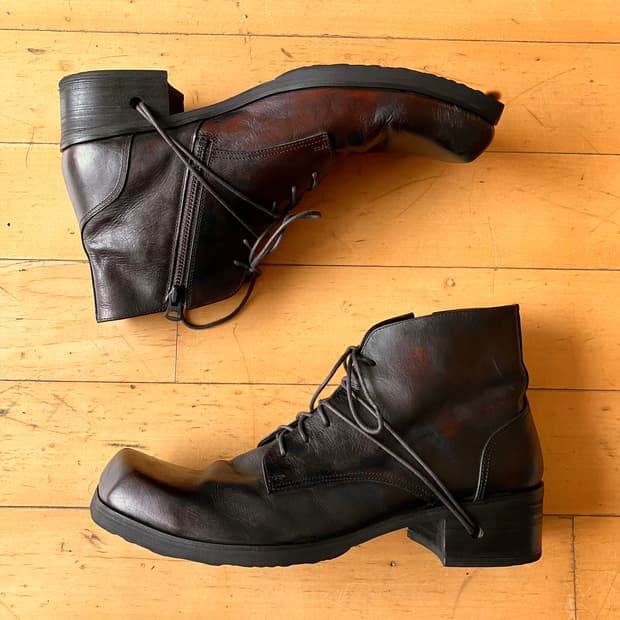 Whoop de doo 훕데두 스퀘어 레이스 스루 힐 부츠 (270) 품