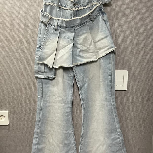 레이어드 부츠컷 데님 팬츠