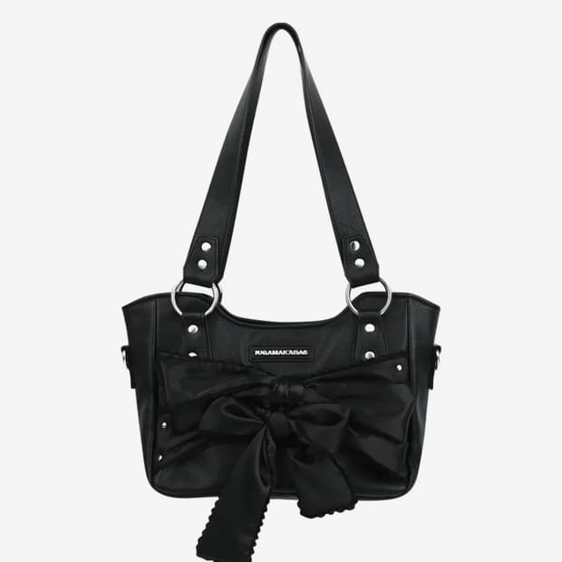 이우가마카라스 리본 래더 숄더백