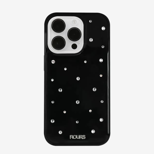 [새상품] 아이폰 16 큐빅 에폭시 케이스 블랙