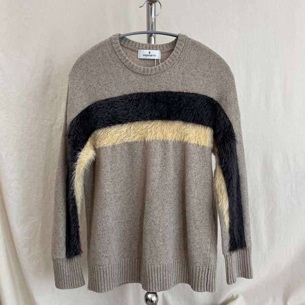 Morabito Blanc Fur Sweater
