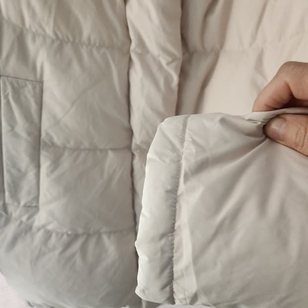 Mind Bridge아이보리 여우털퍼 카라 다운숏 패딩 점퍼