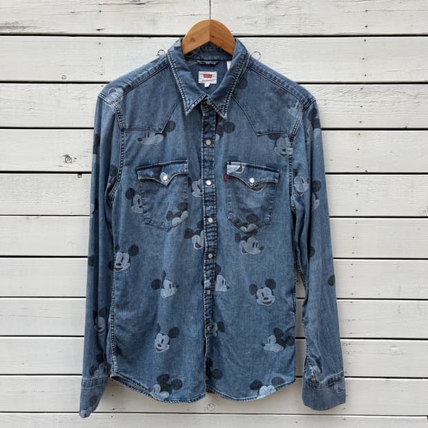 Levi’s x Disney 리바이스 디즈니 미키마우스 데님 셔츠