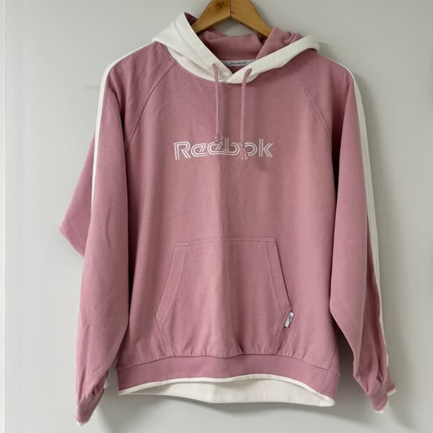 리복 핑크 후드티