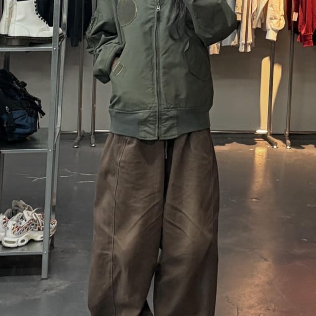 빈티지 공군 카키 항공 자켓 A3218