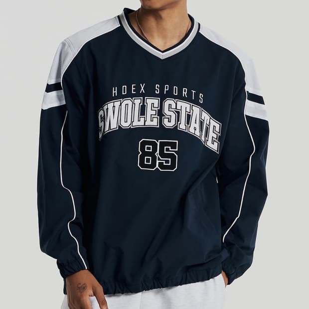 hdex 웜업 블록 풀오버 맨투맨